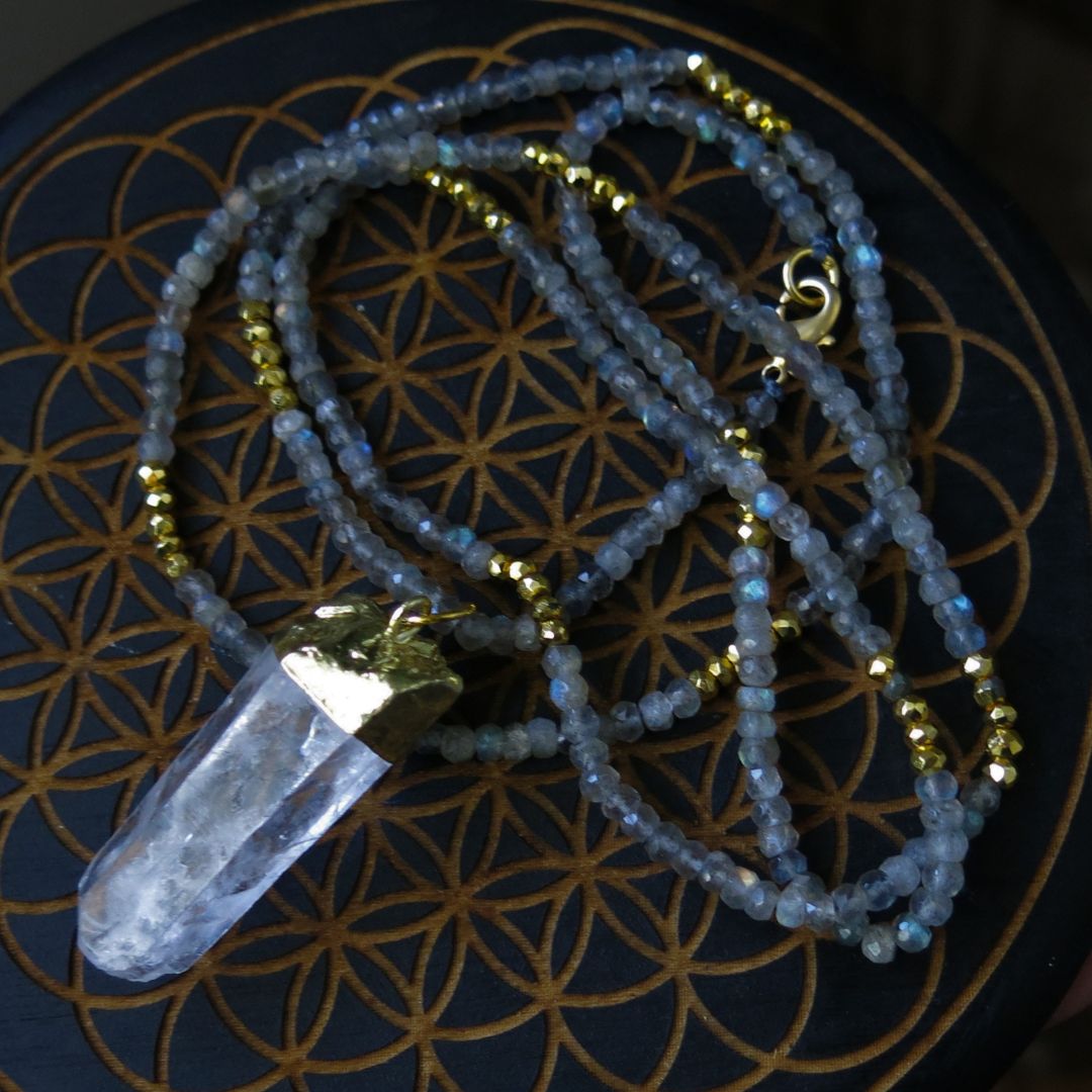 Labradorite Lemuria- Wrap-around Necklace
