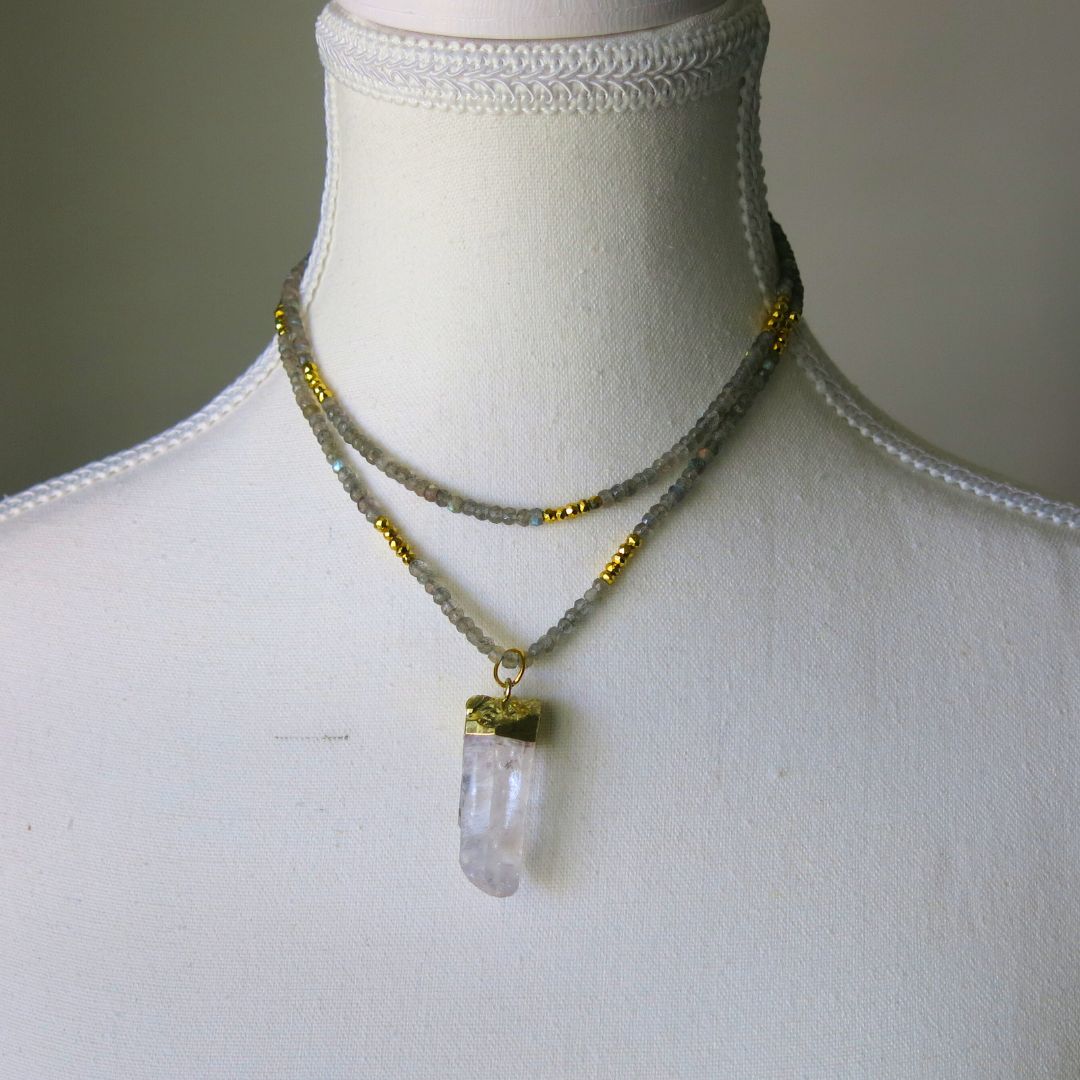 Labradorite Lemuria- Wrap-around Necklace