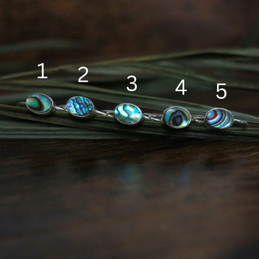 Abalone Tide Stacker Ring- Pick your Ring