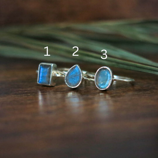 Labradorite Cosmos Stacker Ring- Pick your Ring