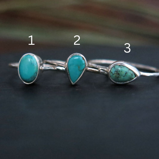 Turquoise Earth Stacker Ring- Pick your Ring