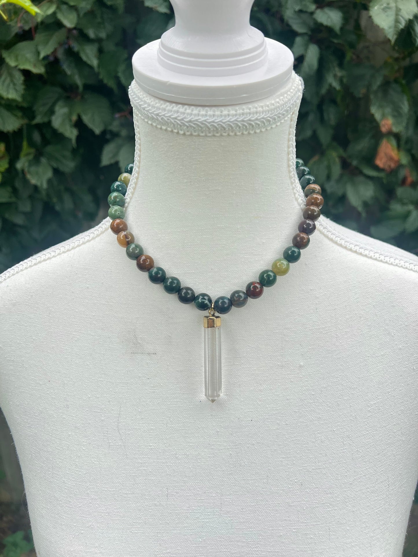 RAINY DAY FLASH SALE- Big n Sexy- Agate Necklace with large quartz point