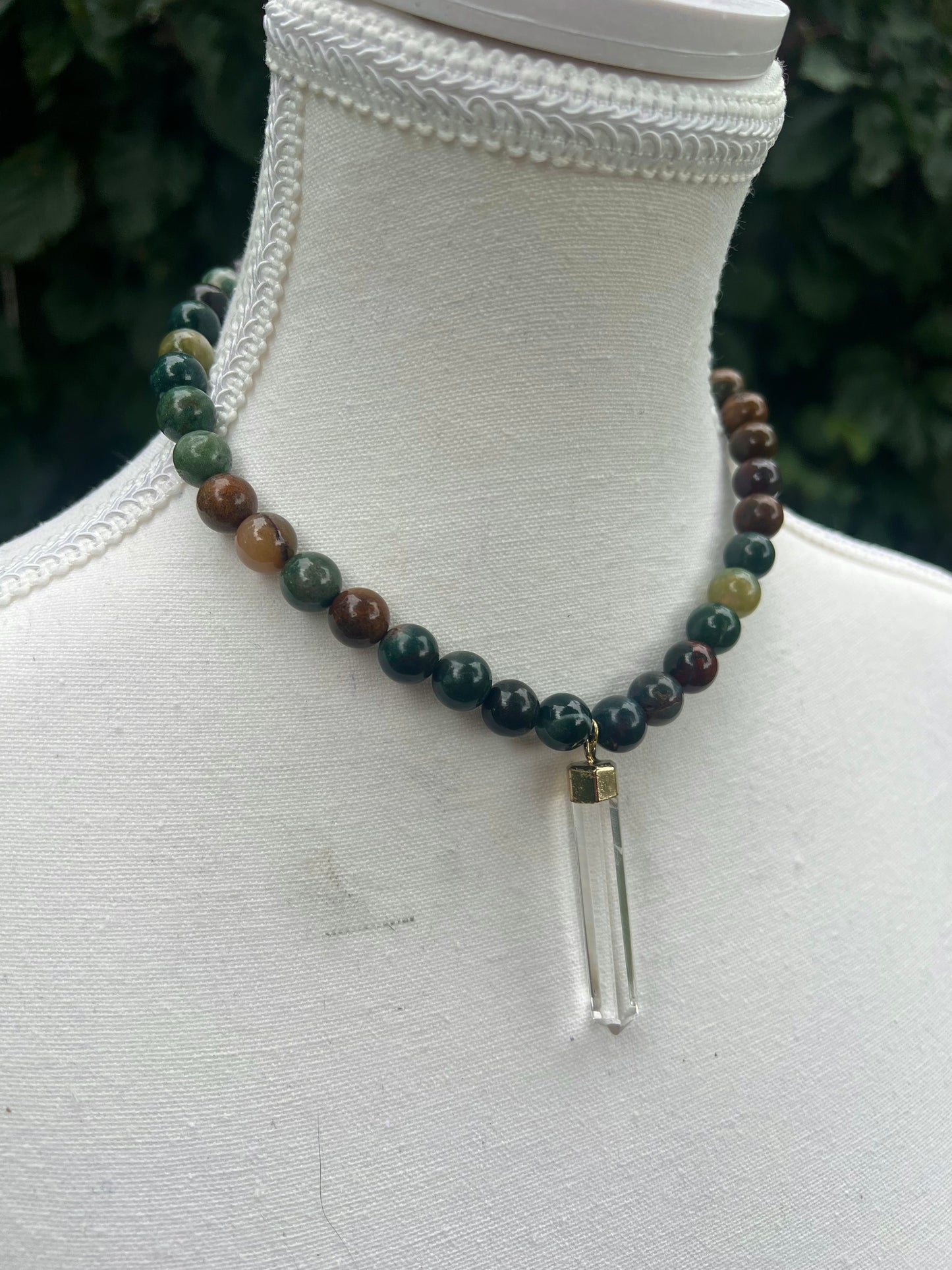 RAINY DAY FLASH SALE- Big n Sexy- Agate Necklace with large quartz point