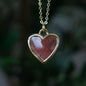 Pick your Necklace- Strawberry Quartz or Amethyst Heart Necklace