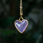Pick your Necklace- Strawberry Quartz or Amethyst Heart Necklace