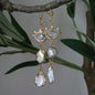 Seraphine- Keshi and Biwa Pearl & Quartz Earrings