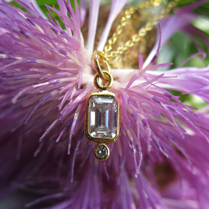 Rayne-Moissanite, Diamond, and 14k Gold Pendant