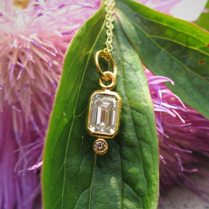 Rayne-Moissanite, Diamond, and 14k Gold Pendant