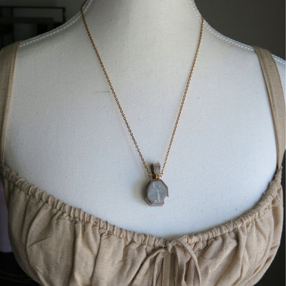 Agate Perfume / Oil Vial Necklace