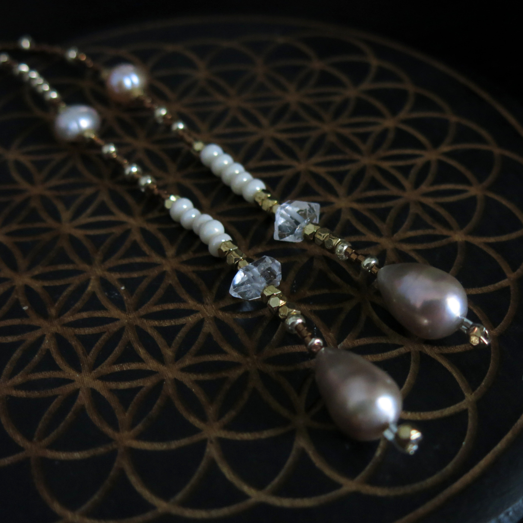 Aphrodite's Muse- Sevayya Wrap Necklace Freshwater Pearls