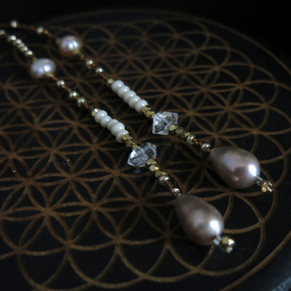 Aphrodite's Muse- Sevayya Wrap Necklace Freshwater Pearls