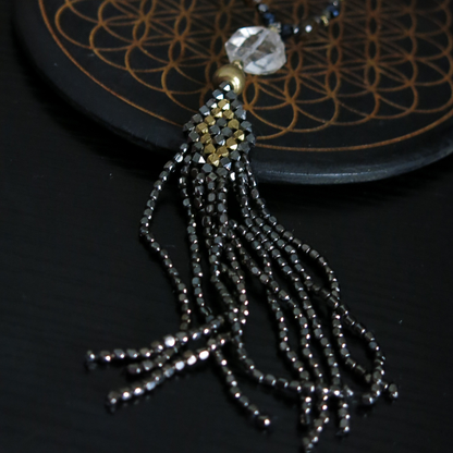 I am PROTECTED- Hematite, Tiger's Eye, Payson Diamond Necklace