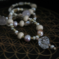 Siren's Song- Rose Quartz, Mother of Pearl, Payson Diamond Necklace