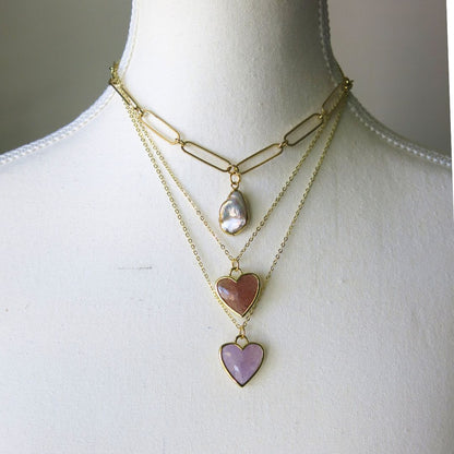 Venusian Vixen- Pearl Paperclip Necklace