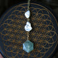 Venus's Lariat- Keshi Pearls and Green Aventurine Necklace