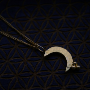 Golden Shimmering Moon Necklace