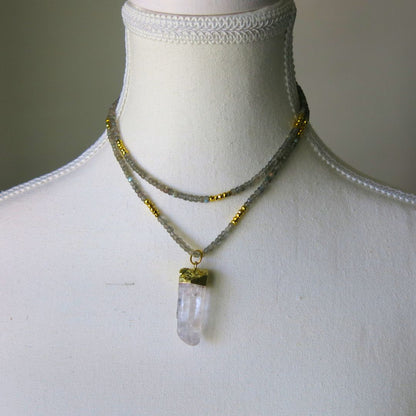 Labradorite Lemuria- Wrap-around Necklace