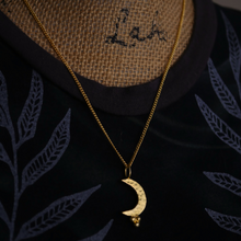 Golden Shimmering Moon Necklace