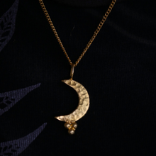 Golden Shimmering Moon Necklace