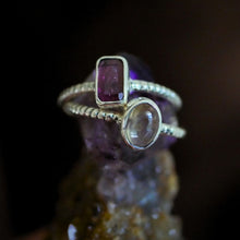 Pink Tourmaline and Congan Citrine Size 6.5 Rings