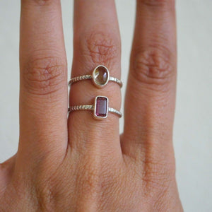 Pink Tourmaline and Congan Citrine Size 6.5 Rings