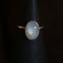 Moonlit- Rainbow Moonstone size 8 Ring