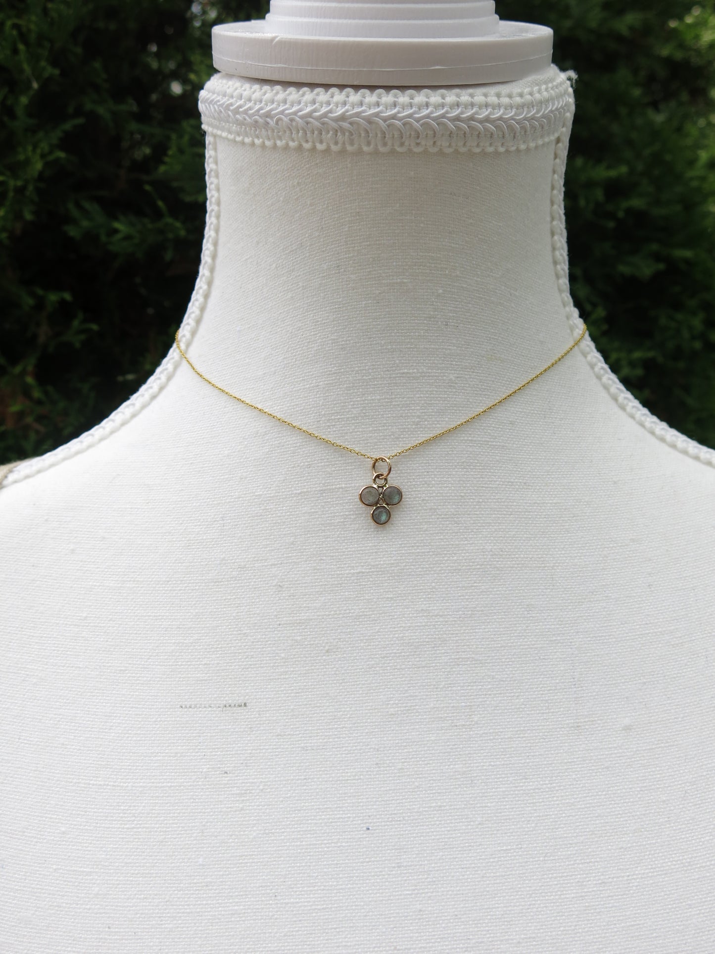 Salome-Labradorite and 14k Gold Pendant