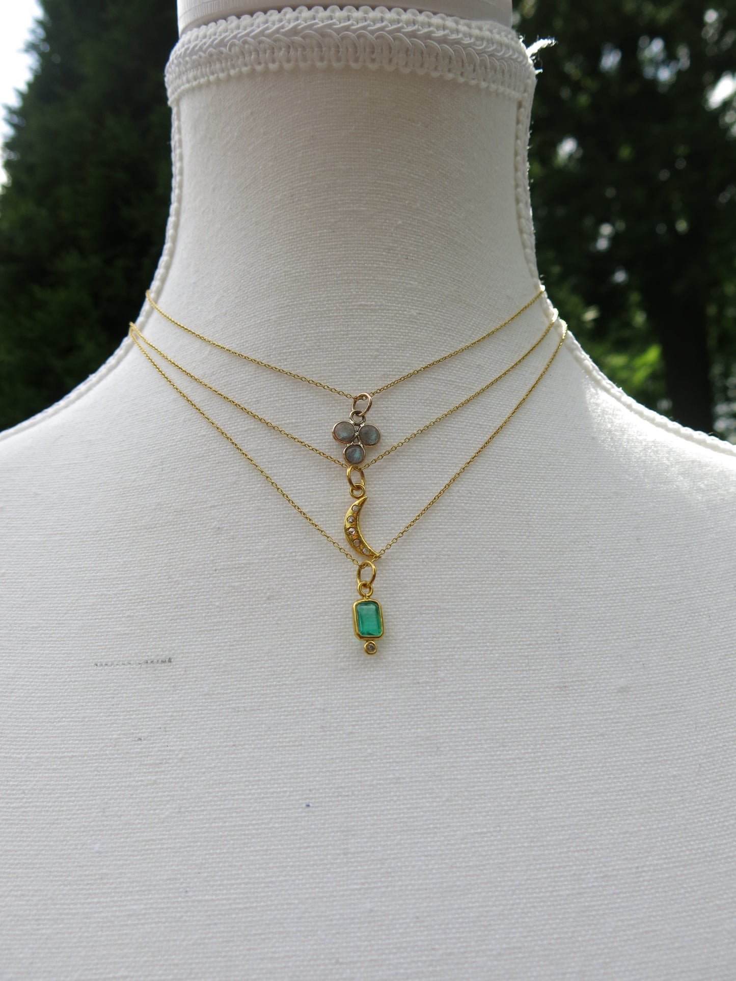 Salome-Labradorite and 14k Gold Pendant