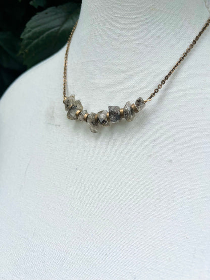 RAINY DAY FLASH SALE-Double Terminated Phantom Quartz Points Necklace