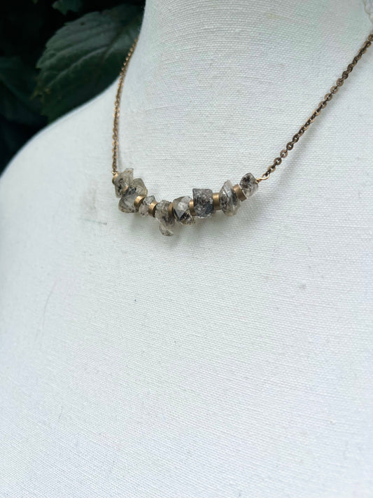 RAINY DAY FLASH SALE-Double Terminated Phantom Quartz Points Necklace