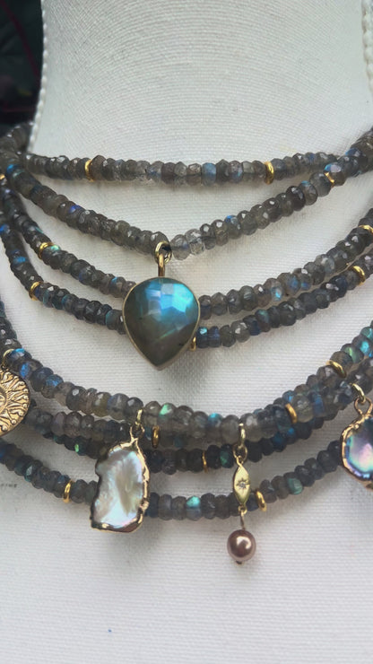 RAINY DAY FLASH SALE- AAA GRADE Shimmering Cosmos Labradorite Necklaces (Pick your length)