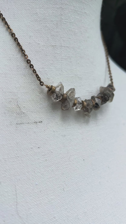 RAINY DAY FLASH SALE-Double Terminated Phantom Quartz Points Necklace