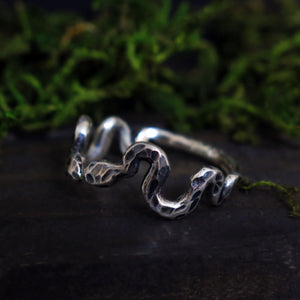 Serpentine Stacker Sterling Silver Ring